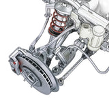 Front and rear shock absorber suspension springs for automobiles